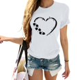 thumbnail image 2 of Pxiakgy Vente Chaude! Femmes T-Shirt Trèfle de la Saint-Patrick Béni Chanceux Irlandais T-Shirt à Manches Courtes Trèfle T-Shirt Graphique Hauts Mode Femme Décontracté Amour Imprimé Col Rond Haut à Manches Courtes T-Shirt, 2 of 4