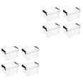 thumbnail image 2 of AMERTEER Box Storage Mini Latching Small Tote Plastic Sundries Case Clear Lids Bins Organizer Clip Bin Container Organizer, 2 of 7