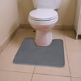 thumbnail image 2 of Dvruxg Soft Foam Bath Mat, U Shape Toilet Rug, Machine Washable Velvet Fleece Carpet for Bathroom Safety & Comfort Enhancement, 2 of 5