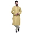 thumbnail image 4 of Atasi Designer Kurta Pajama For Men Printed Angrakha Style Casual Summer Clothing, 4 of 5