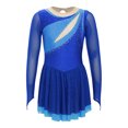 thumbnail image 2 of Miaeowve Robe de Patinage Artistique pour Filles, Robe Justaucorps de Ballet de Patinage à Roulettes, Costume de Performance de Danse, Bleu Royal 10, 2 of 6