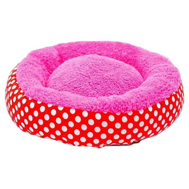 GROWTH TANK Bed, Mat Adjustable Warm Comfortable cushion, Sleeping Basket, Round Easy Clean, Red
