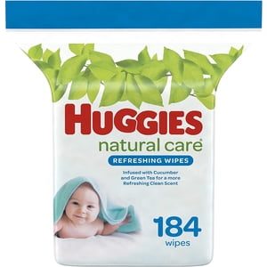 Baby Wipes, Huggies Natural Care Refreshing, SCENTED, Hypoallergenic, 1 Refill Pack, 184 Count