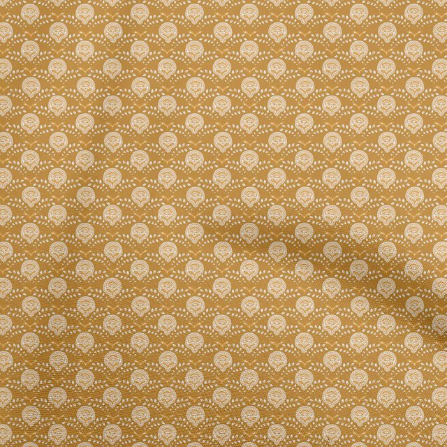 oneOone Velvet Gamboge Yellow Fabric Block Craft Projects Decor Fabric Printed By The Yard 58 Inch Wide-4K