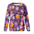 thumbnail image 4 of 2023 Chandail à Capuchon Surdimensionné pour Femmes Mode Halloween Imprimé Manches Longues Col Rond Chandail pour Dames Hauts Blouse Costumes Halloween/Noël Rabais de 50 % Liquidation, 4 of 4