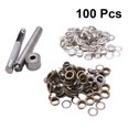 thumbnail image 4 of KAKOWELY eyelet button 100 Set Grommets Kit Sturdy Brass Eyelets Button Kit with Tools Multipurpose Eyelets Button Set for Shoes Clothes Crafts Use (Antique Brass+Silver)Inner Diameter 4MM, 4 of 5