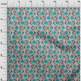 thumbnail image 2 of oneOone Cotton Poplin Fabric Leaves & Floral Block Decor Fabric Printed BTY 56 Inch Wide, 2 of 5