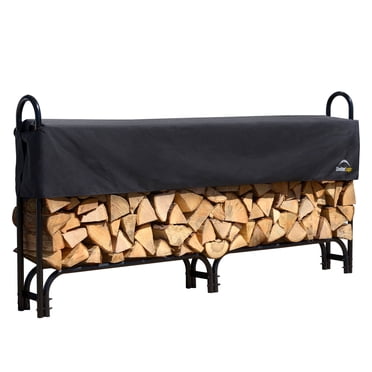 Heavy Duty Firewood Rack With Cover 8 Ft.