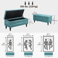 thumbnail image 3 of HOMCOM Banc de Rangement à Dessus Rabattable, Banc Ottoman de Bout de Lit, Vert, 3 of 10