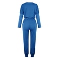 thumbnail image 4 of Yuyuzo Womens Casual Solid Color Set Sweatsuit Pullover Jogger Pants Two Piece Outfit Tracksuits, 4 of 6