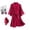 Red, variant on Gift TIMIFIS Women's Silk Robes Lace Robes Bride Bridesmaid Party Satin Bathrobe V Neck Sleepwear Loungewear Dressing Gowns with 3/4 Sleeve pring/Summer