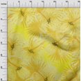 thumbnail image 3 of oneOone Velvet Yellow Fabric Tropical Abstract Leaf Craft Projects Decor Fabric Printed By The Yard 58 Inch Wide, 3 of 4