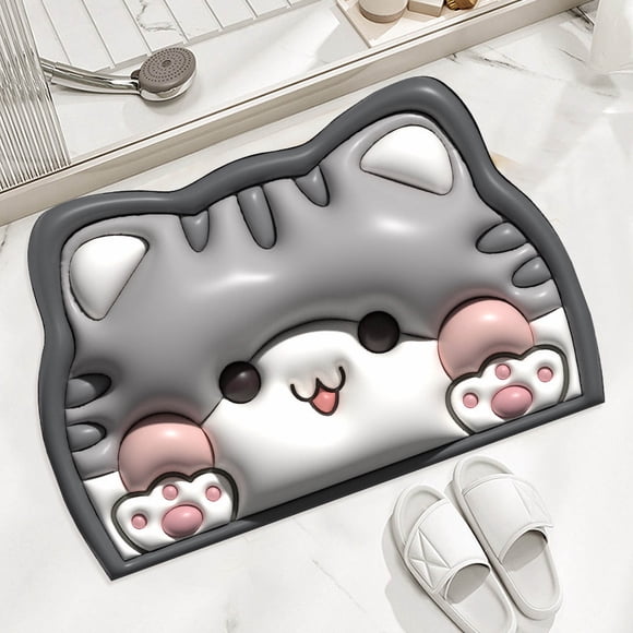 Iumwxz area rug Super Absorbent Bath Mat Cute Bathroom Entrance Slip Mats Household Bathroom Absorbent Floor Mats Toilet-drying Cushions Bathroom 40 X 60cm mat carpet rugs for living room PU Savings