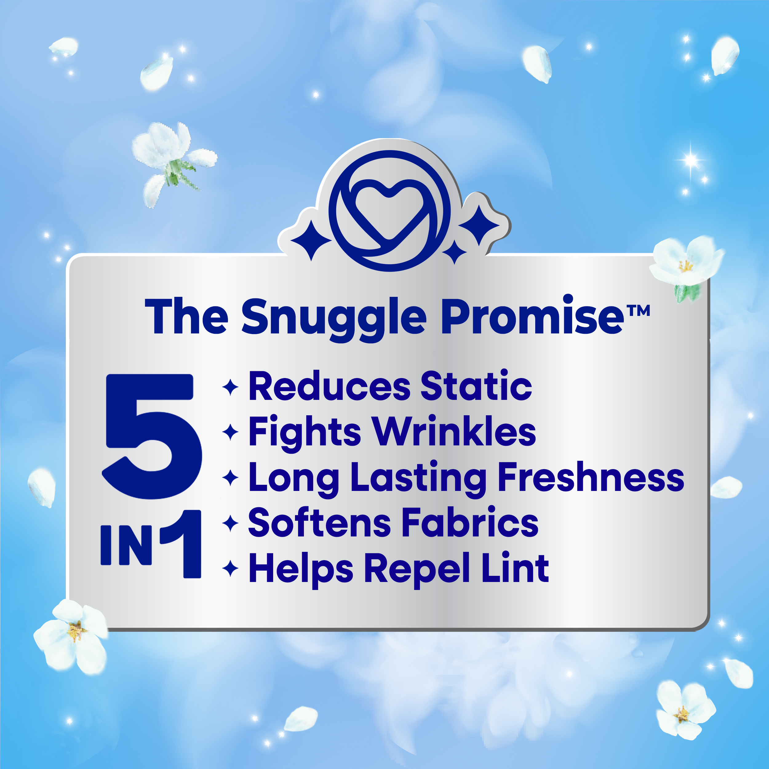 Snuggle Blue Sparkle Cuddle-Up Fresh Dryer Sheets, Reduces Static, Fights Wrinkles, 120ct, HE Compatible
