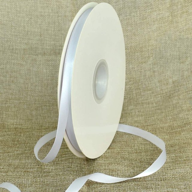 TONIFUL 3/8 Inch x 100yds White Satin Ribbon Thin Solid Fabric Ribbons Roll for Gift Wrapping Invitation Floral Hair Balloons Craft Sewing Party Wedding Popsicles Decoration Valentine's Day Bouquet