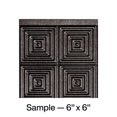thumbnail image 1 of Fasade Miniquattro Vinyl Backsplash Panel Smoked Pewter 6x6 Inch Sample, 1 of 5