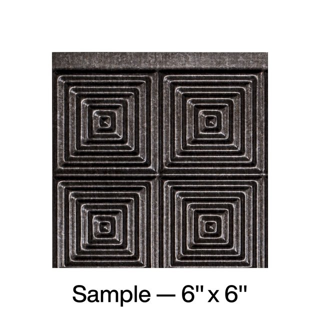 Fasade Miniquattro Vinyl Backsplash Panel Smoked Pewter 6x6 Inch Sample