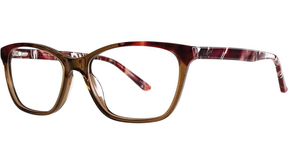 Flat Earth FE6903 Tourbillon Marron Lunettes Ophtalmique