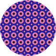 thumbnail image 1 of Ahgly Company Tapis Rond Lavable en Machine Intérieur Denim Bleu Foncé, 4 Pieds Rond, 1 of 7