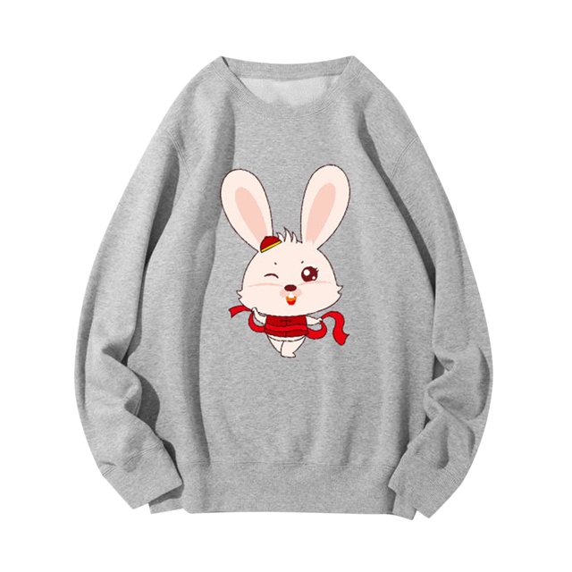 Birdeem Blouse Décontractée Mode Femme Mignonne Nouvel An Lapin Manches Longues Ample