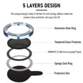 thumbnail image 3 of CNKOO Blue Sparkling Artificial  Protective Film For IPhone 15 14 13 12 11 Promax Plus Rear Camera Lens Ring Camera Film ZZZ, 3 of 5