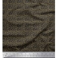 thumbnail image 1 of Soimoi Gray Poly Georgette Fabric Brush Stroke Abstract Print Fabric by Yard 42 Inch Wide, 1 of 3