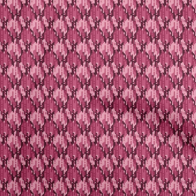 oneOone Tissu Polyester Spandex Rose Abstrait Matériel de Robe Tissu Imprimé Tissu au Mètre 56 Pouces de Large