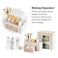 thumbnail image 2 of Makeup Organizer Wristwatch Storage Box with Drawer Case Desktop Sundries Container Cosmetics Brush Holder for Dorm Light pink, 2 of 9