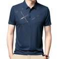 thumbnail image 3 of Esquirla T-Shirt pour Homme Marche Léger Randonnée Séchage Rapide Chandails Graphiques L Bleu Foncé, 3 of 8