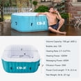 thumbnail image 2 of CO-Z 5' Square Inflatable Hot Tub Portable 2-4 Person Pool for Patio Backyard Green, 2 of 9
