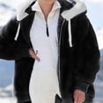 thumbnail image 2 of CEHVOM Veste à Capuche Zippée en Peluche Chaude pour Femmes Grande Taille Hiver, 2 of 5