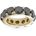 thumbnail image 1 of 12 1/2ct Black Diamond Eternity Ring 14K Yellow Gold, 1 of 2