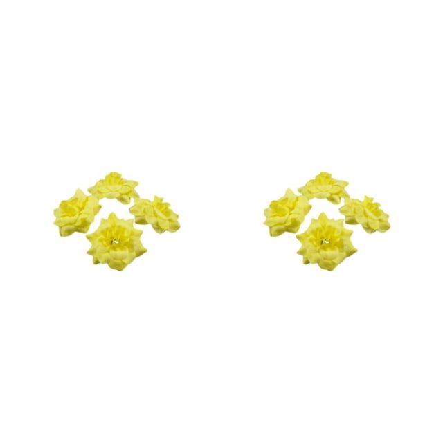 serony 50pack/lot Multi-color Fabric For Wide Application In Weddings And Parties Made Of Fabric Fiber Realistic Appearance Yellow 4.5cm 2Set