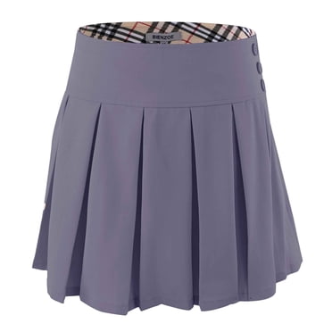 Bienzoe Girl's Stretchy Pleated Adjust Waist School Uniforms Skirt Grey 14