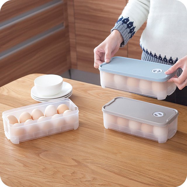 Vaidha Eggs Plastic Storage Box Container Organizer Refrigerator Box 10 Grids