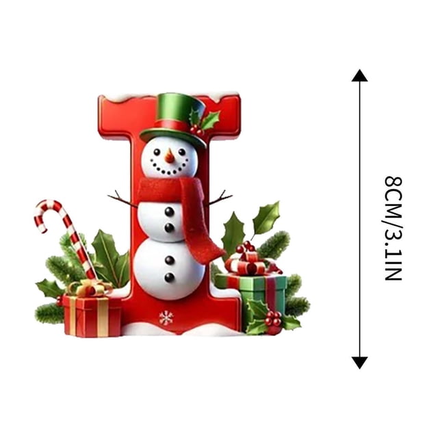 Bdday 26 Letters Christmas Tree Decoration Pendant Christmas Tree Ornaments Personalized DIY Christmas Ornaments Christmas Decoration Xmas Tree Hanging Decor Feature