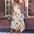 thumbnail image 4 of Ovzne Robes d'Été pour Femmes Robe d'Été Mode Féminine Imprimée Sans Manches Col Rond Débardeur Décontracté Robe Grande Taille Imprimée Liquidation, 4 of 7