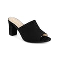 thumbnail image 1 of BLISSFUL STEP Mules à Talons pour Femmes à Enfiler Sandales à Talon Bloc Noires 8,5, 1 of 6