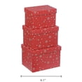 thumbnail image 3 of Rect. Nesting Boxes (Snowflake On Red) (Set Of 3), 3 of 3