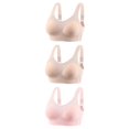 thumbnail image 1 of Timegard 3pc Bras for Women Wirefree Breathable Adjustable Strap Full Coverage High Support Comfort Bras, 1 of 3