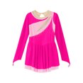 thumbnail image 4 of Miaeowve Robe de Patinage Artistique pour Filles, Robe Justaucorps de Ballet de Patinage à Roulettes, Costume de Performance de Danse, Rose Vif 10, 4 of 6