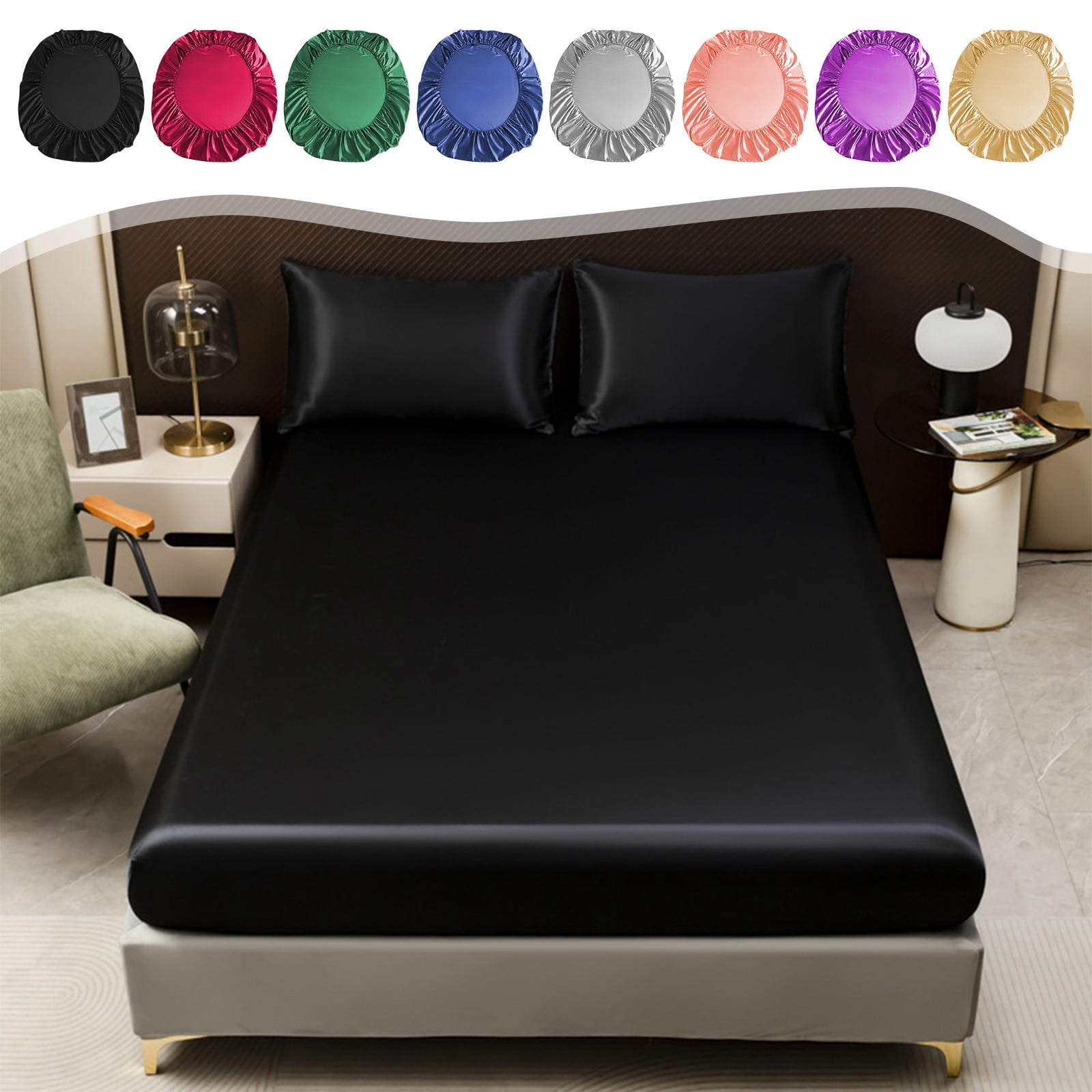 YOTQUSKI Full Fitted Sheet,Breathable Mattress Protector, Soft Cooling & Smooth Bed Mattress Cover Wrinkle & Fade Resistant for Home, Bedroom, Hotel