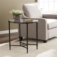 thumbnail image 2 of SEI Furniture Quinton Table d'Appoint Ovale en Fer, Métal et Verre, Noir Peint, 2 of 3