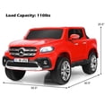thumbnail image 2 of Costway Licensed Mercedes Benz x Class 12V 2-Seater Kids Ride On Car w/ Trunk Red, 2 of 10