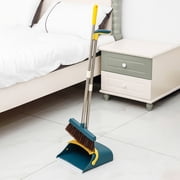 Dvkptbk Broom and Dustpan Brooms and Dustpan Set, Cleaning Supplies Brooms and Dustpan Set for Home, Stainless Steel Handle Brooms with Dustpan Combo Set for Home Office Cleaning Supplies
