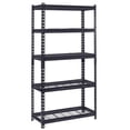 thumbnail image 1 of Muscle Rack 30"W x 12"D x 60"H 5-Tier Steel Shelving; Black., 1 of 9