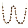 thumbnail image 1 of Vickerman M183576 6 ft. Mocha Stripe Ball Garland, 1 of 3