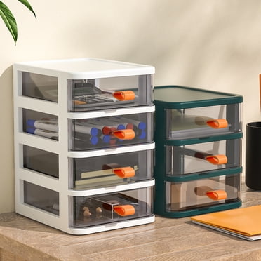 Boîtes de Rangement à Plusieurs Couches Gain de Place en Plastique Grande Capacité Tiroir de Rangement de Bureau pour Chambre