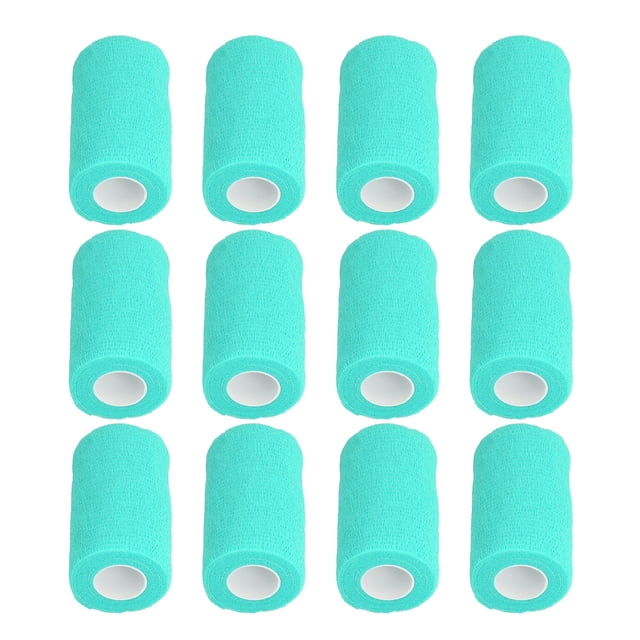 Nonwovens Wrap, 12Pcs Self Adhesive Pet Vet Bandage For Dogs For Farm Cyan