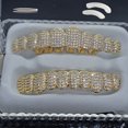 thumbnail image 1 of MesaSe 2pcs/Set Hip Hop Zirconia Braces Punk Teeth Cap Cosplay Rapper Jewelry  20pcs Up and Down Set  Premium  Sparkle  for Rapper  Cosplayer  to Transform Your Smile Instantly  with Best, 1 of 7